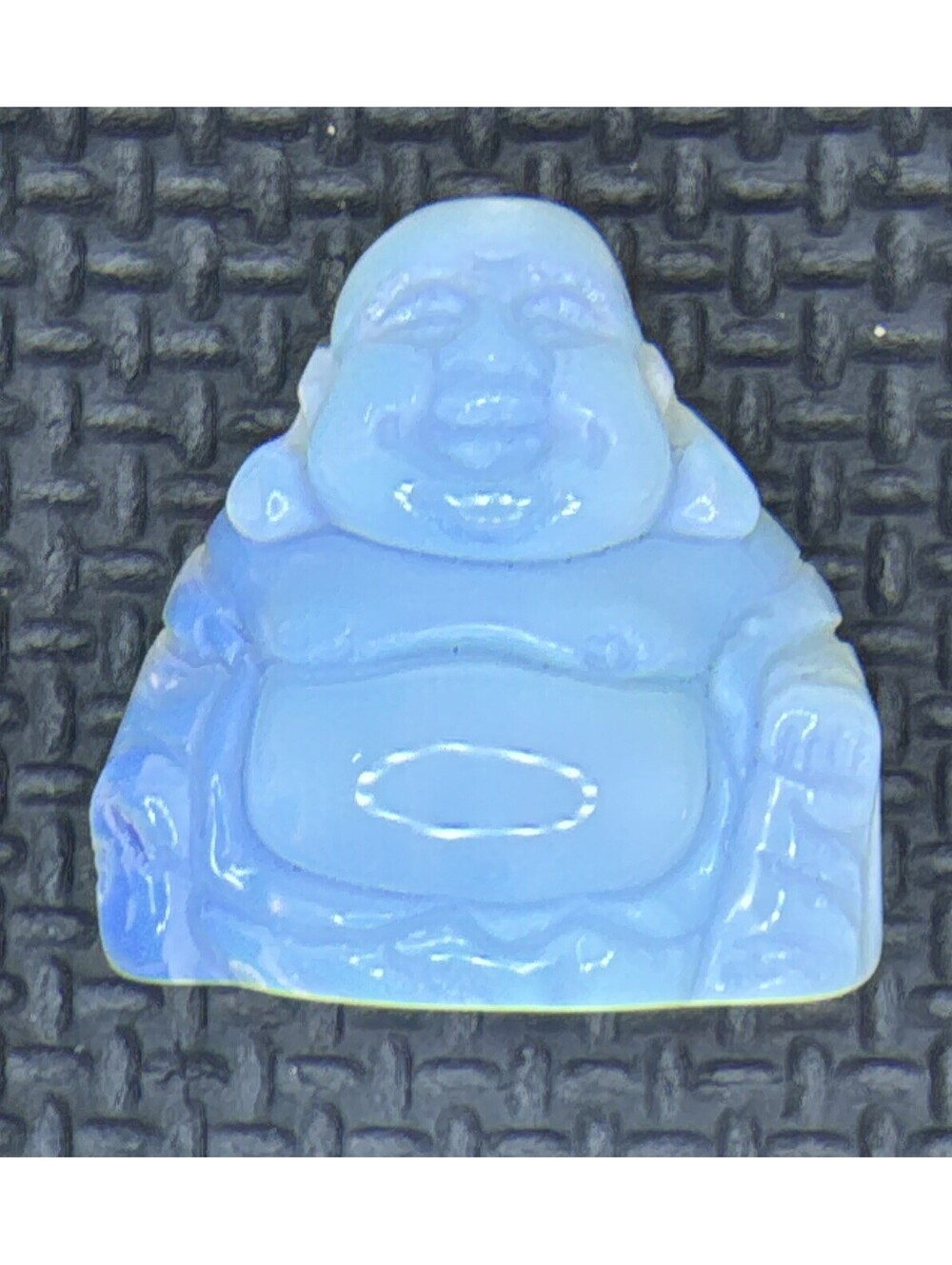 Natural Opalite Laughing Buddha Hand Carved Quartz Crystal Healing Home Decor